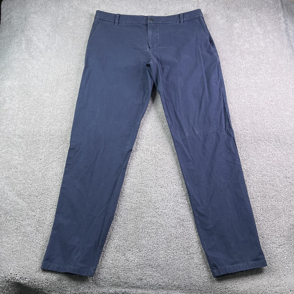 Lululemon Pants Mens 38x33 Blue Grey Commission Stretch Chino Classic Fit Golf